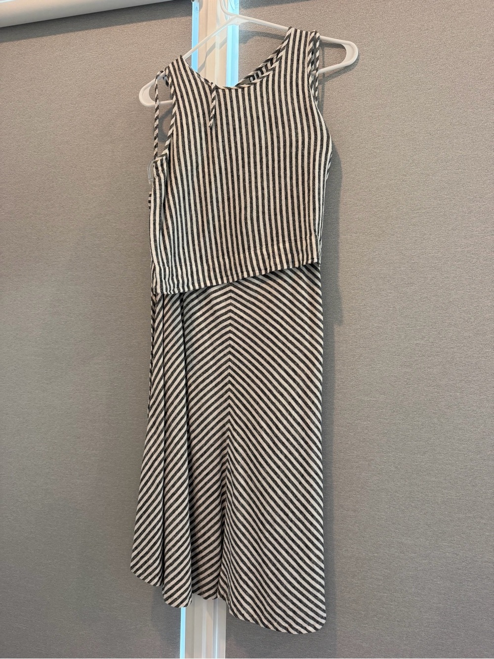 Madewell Black and White Striped Two Piece Set - Skirt and Top